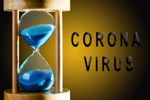 Stop MERS-CoV or Middle East Respiratory Syndrome Coronavirus, hourglass photo