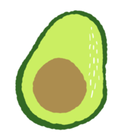 cute avocado fruit png