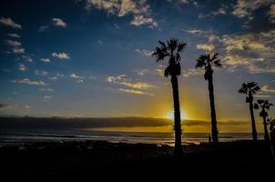 Sunset over the sea photo