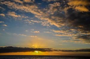 Sunset over the sea photo