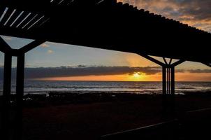 Sunset over the sea photo