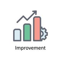 Improvement Vector Fill outline Icons. Simple stock illustration stock