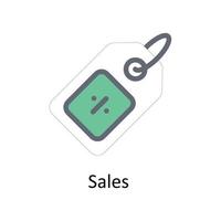 ventas vector llenar contorno iconos sencillo valores ilustración valores