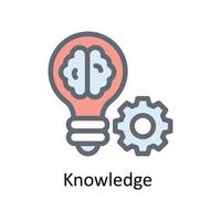 Knowledge  Vector Fill outline Icons. Simple stock illustration stock