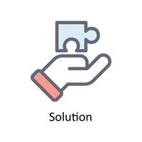 Solution Vector Fill outline Icons. Simple stock illustration stock