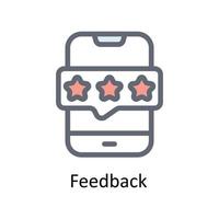 Feedback  Vector Fill outline Icons. Simple stock illustration stock