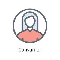 Consumer Vector Fill outline Icons. Simple stock illustration stock