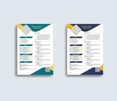 Clean and simple creative cv template design vector