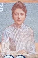 Portrait of a woman from Czechoslovak money photo