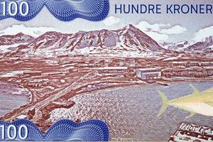New Alesund from Norwegian money photo