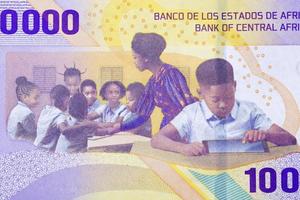 salón de clases escena desde central africano estados dinero foto