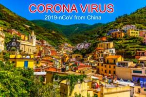 coronavirus ataque en China a Italia concepto. corona virus untado en porcelana. ahora coronavirus brote en Italia foto