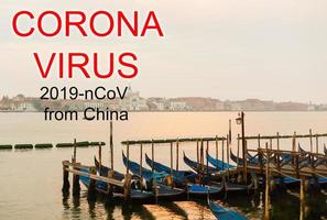 Coronavirus 2019-nCoV, COVID-19 in Italy. Venice gondolas on San Marco square, Venice, Italy. photo