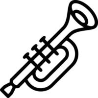 trumpet instrument icon symbol design vector image. Illustration of musical trumpet horn vector design image. EPS 10