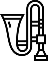 trumpet instrument icon symbol design vector image. Illustration of musical trumpet horn vector design image. EPS 10