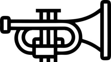 trumpet instrument icon symbol design vector image. Illustration of musical trumpet horn vector design image. EPS 10