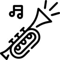 trumpet instrument icon symbol design vector image. Illustration of musical trumpet horn vector design image. EPS 10