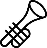 trumpet instrument icon symbol design vector image. Illustration of musical trumpet horn vector design image. EPS 10