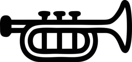 trumpet instrument icon symbol design vector image. Illustration of musical trumpet horn vector design image. EPS 10