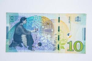 10 georgiano lari billete el nacional moneda de Georgia foto