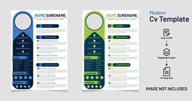 profesional CV o currículum modelo diseño o cubrir letra con un moderno mínimo y único concepto vector