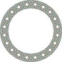 Round frame with abstract pattern. Copy space. Vector clip art.