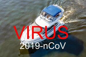 Concept of coronavirus quarantine, new virus - covid-19, boat, ship, background photo