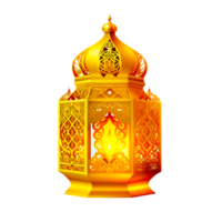 Ramadán linterna con brillante ligero png