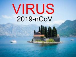 Montenegro and Coronavirus 2019-nCoV alert sign. Concept of high probability of novel coronavirus outbreak through traveling tourists photo