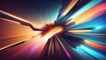 Gradient speed motion colorful background. photo