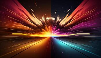 Gradient speed motion colorful background. photo