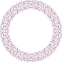 Decorative round frame with floral pattern. Elegant element for design in Eastern style, place for text. Floral border. Lace illustration for invitations and greeting cards. vector