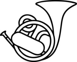 trumpet instrument icon symbol design vector image. Illustration of musical trumpet horn vector design image. EPS 10