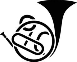 trumpet instrument icon symbol design vector image. Illustration of musical trumpet horn vector design image. EPS 10