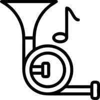 trumpet instrument icon symbol design vector image. Illustration of musical trumpet horn vector design image. EPS 10