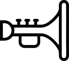 trumpet instrument icon symbol design vector image. Illustration of musical trumpet horn vector design image. EPS 10