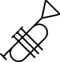 trumpet instrument icon symbol design vector image. Illustration of musical trumpet horn vector design image. EPS 10