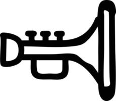 trumpet instrument icon symbol design vector image. Illustration of musical trumpet horn vector design image. EPS 10