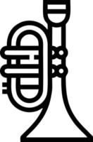 trumpet instrument icon symbol design vector image. Illustration of musical trumpet horn vector design image. EPS 10