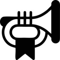 trumpet instrument icon symbol design vector image. Illustration of musical trumpet horn vector design image. EPS 10