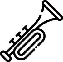 trumpet instrument icon symbol design vector image. Illustration of musical trumpet horn vector design image. EPS 10