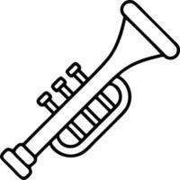 trumpet instrument icon symbol design vector image. Illustration of musical trumpet horn vector design image. EPS 10