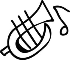 trumpet instrument icon symbol design vector image. Illustration of musical trumpet horn vector design image. EPS 10