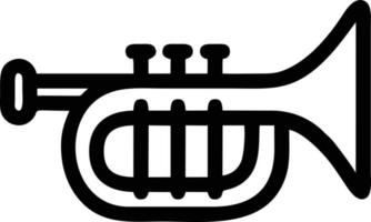 trumpet instrument icon symbol design vector image. Illustration of musical trumpet horn vector design image. EPS 10