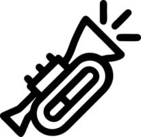 trumpet instrument icon symbol design vector image. Illustration of musical trumpet horn vector design image. EPS 10