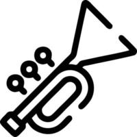 trumpet instrument icon symbol design vector image. Illustration of musical trumpet horn vector design image. EPS 10