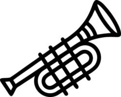 trumpet instrument icon symbol design vector image. Illustration of musical trumpet horn vector design image. EPS 10