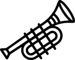 trumpet instrument icon symbol design vector image. Illustration of musical trumpet horn vector design image. EPS 10