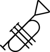 trumpet instrument icon symbol design vector image. Illustration of musical trumpet horn vector design image. EPS 10