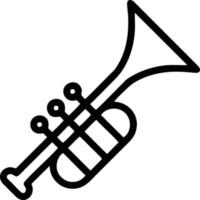 trumpet instrument icon symbol design vector image. Illustration of musical trumpet horn vector design image. EPS 10